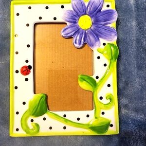 Ceramic Flower Picture Frame